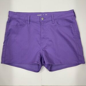 Old Navy Women’s High-Rise Wow Jean Shorts Size 16 Purple